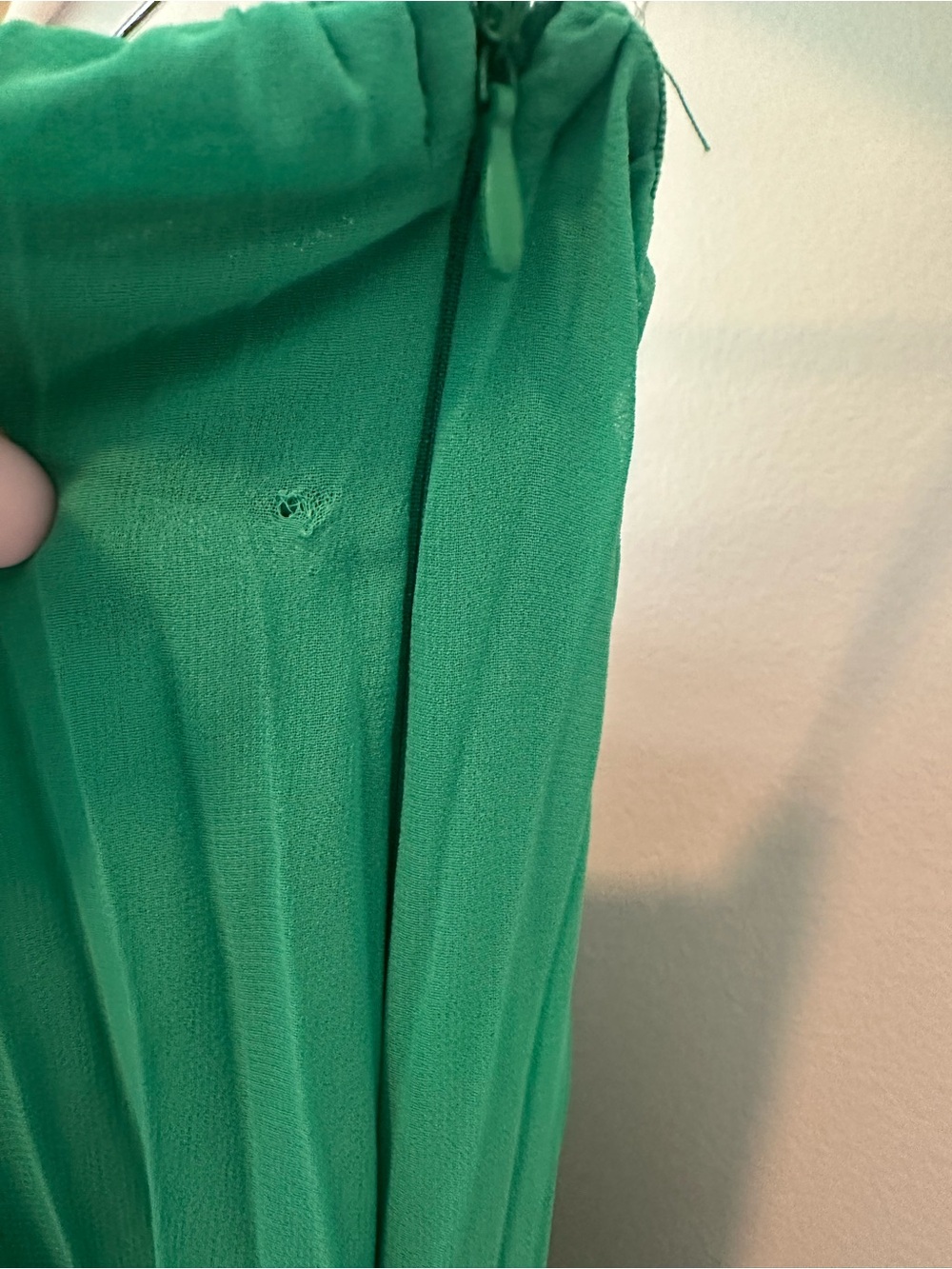 NWT! Lulus Lael Green Pleated Strapless Dress and Scarf Set. Medium. All defect - Picture 7 of 7